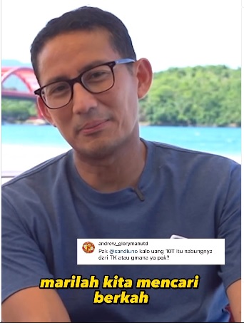 Sandiaga Uno Menteri Pariwisata dan Ekonomi Kreatif