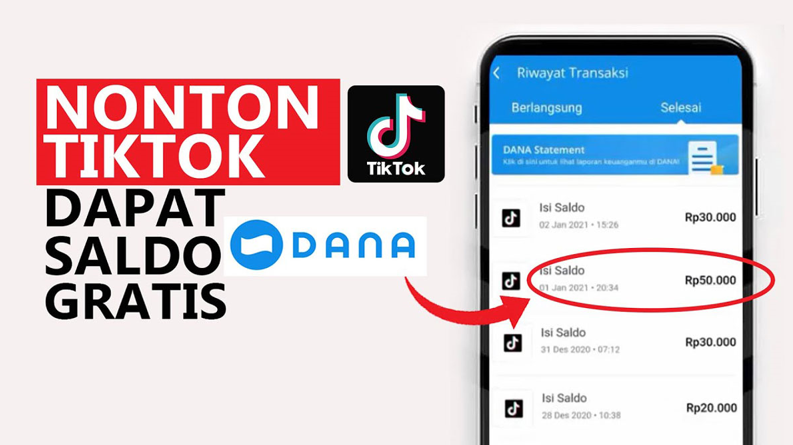 Nonton TikTok Sambil Rebahan Dapat Saldo DANA Gratis Rp200 Ribu, Ada Yang Mau?