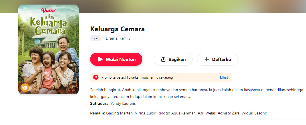 Masih Terasa Vibes Lebaran, Link Nonton Film Keluarga Cemara 2018! LK21, Layarkaca21, Vidio