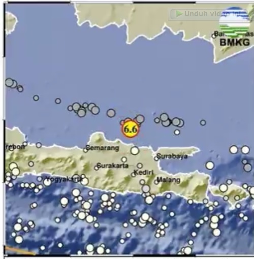 BMKG Rilis Gempa di Tuban Jatim, 6,6 Magnitudo