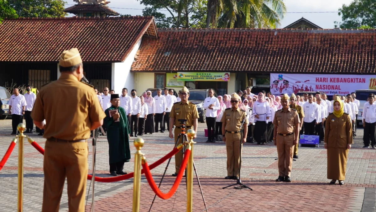 Pelaksanaan Pelantikan 4 Kepala Dinas di Lingkungan Pemkab Garut, di Lapang Sekretariat Daerah Kabupaten Garut, Jalan Pembangunan, Kecamatan Tarogong Kidul, Rabu 24 Mei 2023