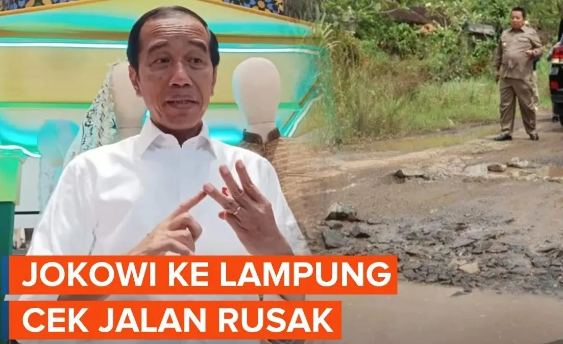 Hari Ini Jokowi ke Lampung, Cek Jalan Rusak yang Viral