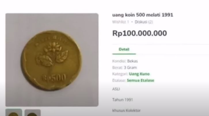 Koin Rp 500 Melati Bisa Dijual Seharga Motor!