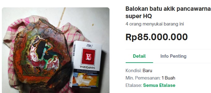 WOW Batu Akik Pancawarna Garut Dihargai Rp85 Juta, Bisa beli 3 Motor!