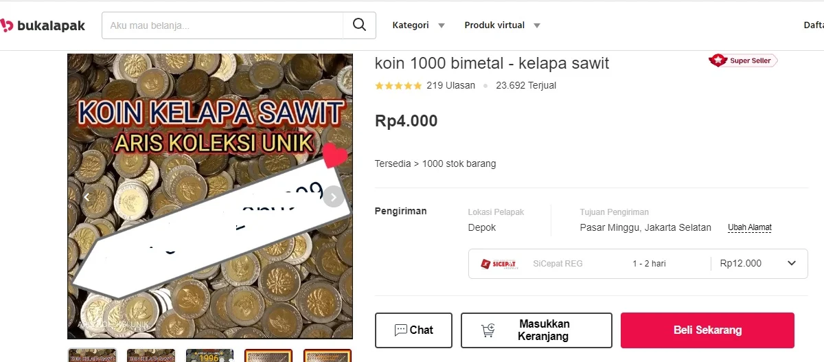 Terbukti Cair Rp94.768.000 dari Uang Koin Kuno Rp1000 Kelapa Sawit, Begini Cara Jualan Aris