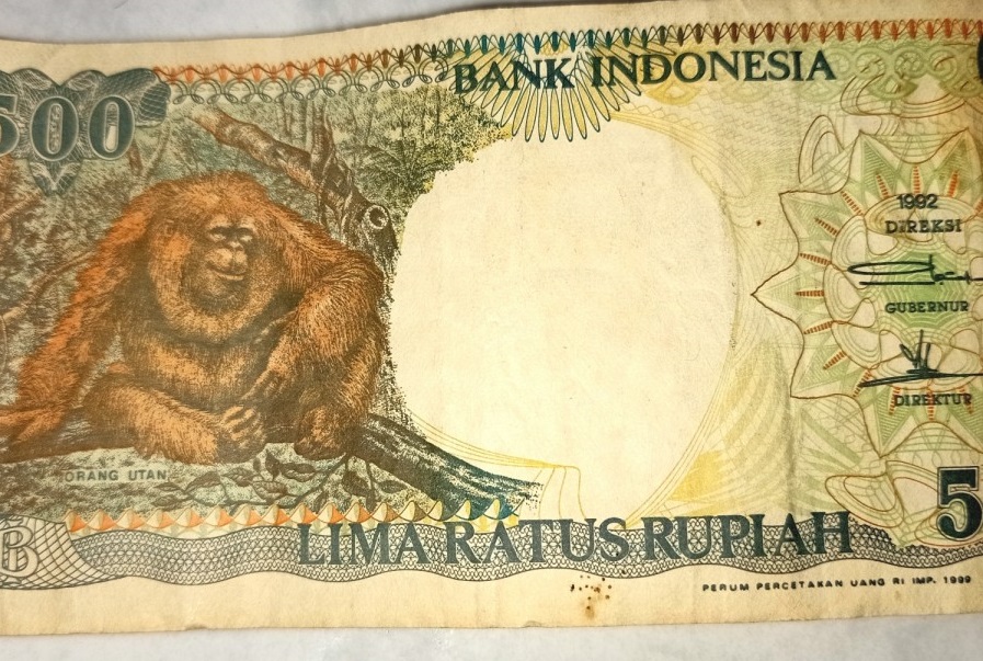 Wow! Uang Kertas Rp500 Gambar Orang Utan Dijual Puluhan Juta