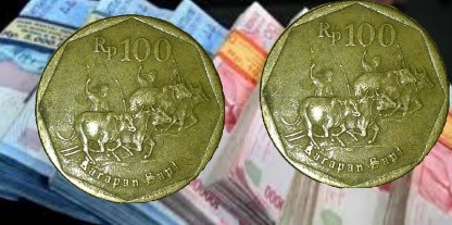 Warga Lampung Selatan jual koin kuno 100 rupiah gambar karapan sapi