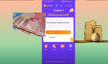 Quiz King, aplikasi dengan misi menjawab kuis. Aplikasi ini terbukti membayar dengan saldo DANA