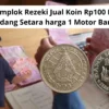 Bisa Nomplok Rezeki Jual Koin Rp100 Rumah Gadang Setara harga 1 Motor Baru