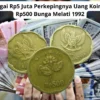 Di Hargai Rp5 Juta Perkepingnya Uang Koin Kuno Rp500 Bunga Melati 1992