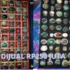 Batu akik sebanyak 200 pcs dijual seharga Rp250 juta