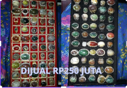 Batu akik sebanyak 200 pcs dijual seharga Rp250 juta