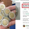 Mencengangkan! Koin Rp1000 Gambar Kelapa Sawit Harga Jualnya Tembus Rp100 Juta di Tokopedia