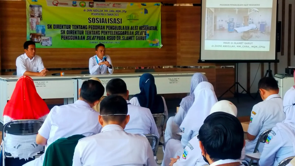 RSUD dr Slamet Sosialisasikan SILAT kepada Pengelola Alat Kesehatan