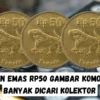 Koin Emas Rp50 dengan Gambar Komodo, Objek Dikejar Kolektor dalam Dunia Numismatika