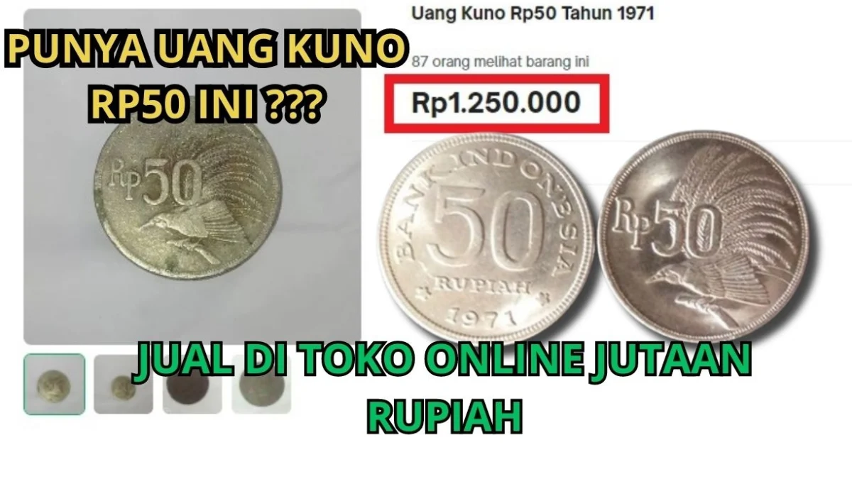 Uang Kuno Rp50 Tahun 1971 Ini Harganya Rp1.250.000 di Toko Online