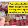 Punya Koin Rp 500 Motif Bunga Melati, Untung Besar Rp 15 Juta Jika Jual Ke Sini