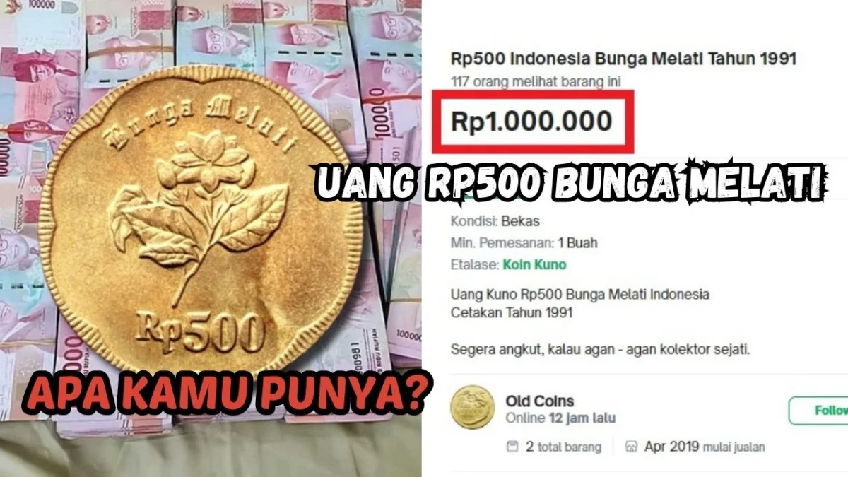 Uang Logam Kuno Rp500 Bunga Melati Dijual Rp1 Juta Per Keping di Tokopedia