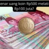 Uang Koin Rp500 Bunga Melati Tahun Emisi 1991 Bisa Laku Rp100 Juta?