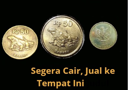 Koin kuno Rp50 Komodo Laku terjual Rp770000