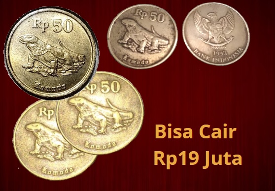 Koin kuno Rp50 Komodo dijual seharga Rp19,9 juta di akun marketplace