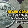 Jangan Disimpan Saja, Koin Kuno Rp100 Motif Wayang Ini Bisa Laku Rp1 Juta Per Keping, Begini Caranya