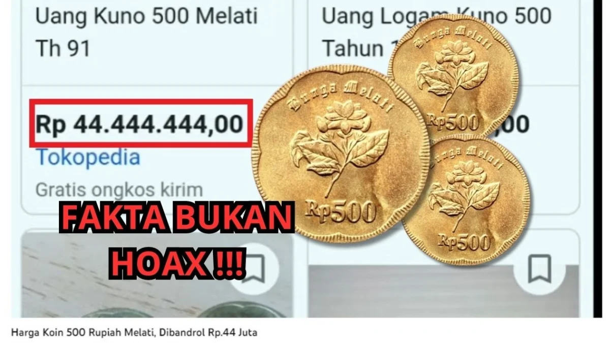 Harga Koin Rp500 Rupiah Melati, Dibanderol Rp44 Juta