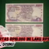 Uang Kertas Rp10.000 Ini Laku Rp525.000, Disini Jualnya!