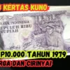 Uang Rp10.000 Tahun 1979 Gamelan, Harga dan Cirinya!