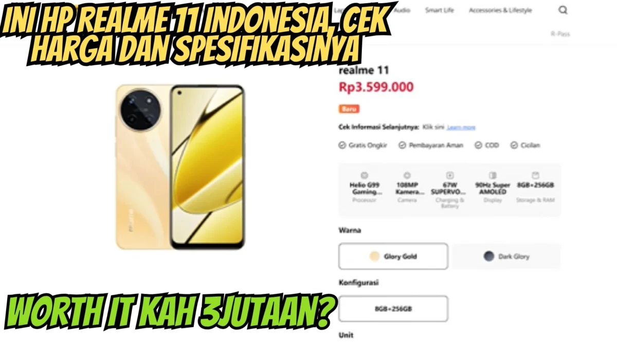 Worth it kah 3Jutaan? Ini Hp Realme 11 Indonesia, Cek Harga dan Spesifikasinya