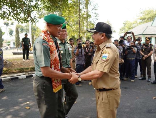 Rudy Gunawan Sambut Kunjungan Kerja Mayjen TNI Erwin Djatniko Pangdam III/ Siliwangi