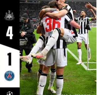 Hasil Pertandingan Antara Newcastle Vs Paris Saint Germain Matchday 2 Liga Champions 2023/2024