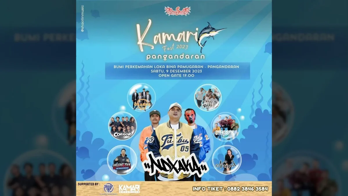 Kamari Fest Pangandaran 9 Desember 2023: Meriahnya Festival Musik di Bumi Perkemahan Pamugaran