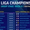 Ini Dia Jadwal Liga Champions Matchweek 6 2023/2024, Pertandingan Menarik yang Tak Boleh Dilewatkan!