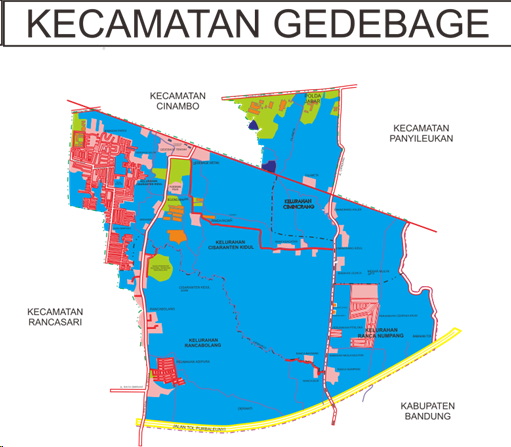 Peta Kecamatan Gedebage. (Foto: Pemkot Bandung)