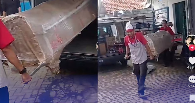 Momen Unik, Pengiriman Paket Mirip Keranda Jenazah Melalui Jasa Ekspedisi Picu Kontroversi