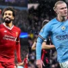 Top Skor Liga Inggris: Haaland Pertahankan Posisi Teratas, Salah Memanas di Posisi Kedua