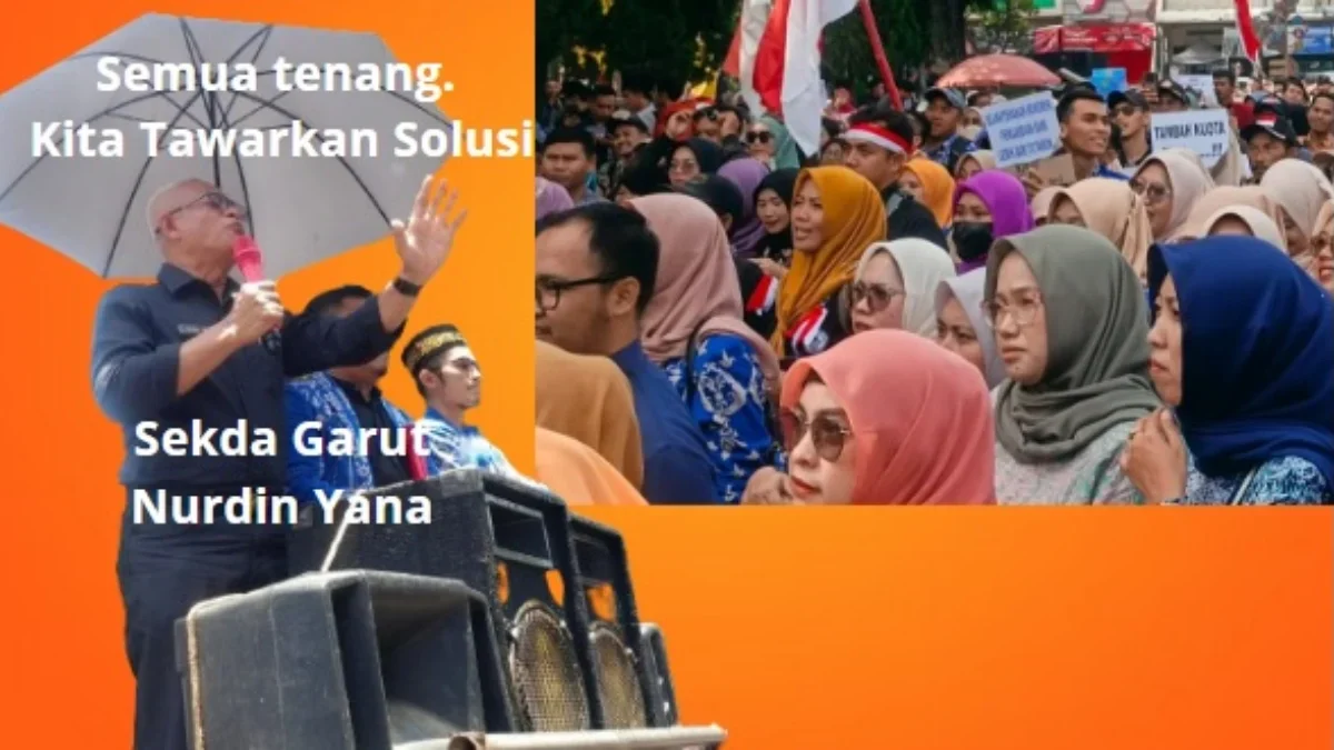 Sekda Garut Nurdin Yana Turun di tengah pendemo