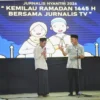 Memberikan Sambutan pada acara Jurnalis Santri 2024, dengan tema Kemilau Ramadhan Bersama Jurnalis TV