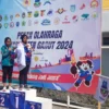 Peraih medal emas dan perak cabor atletik lari jarak jauh 1.500 meter dimenangkan oleh Kecamatan Cisompet dan