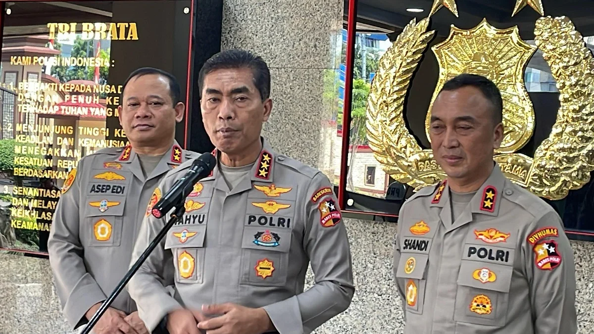 Kabareskrim Polri, Komjen Pol Wahyu Widada saat konferensi pers di Mabes Polri. Foto:-Anisha Aprilia-Disway