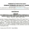 surat pengumuman usulan penetapan calon pimpinan DPRD Garut periode 2024-2029