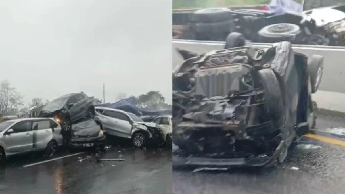 Kecelakaan Beruntun DI Tol Cipularang KM 92 Kemarin Sore, Mobil Saling Bertumpukan