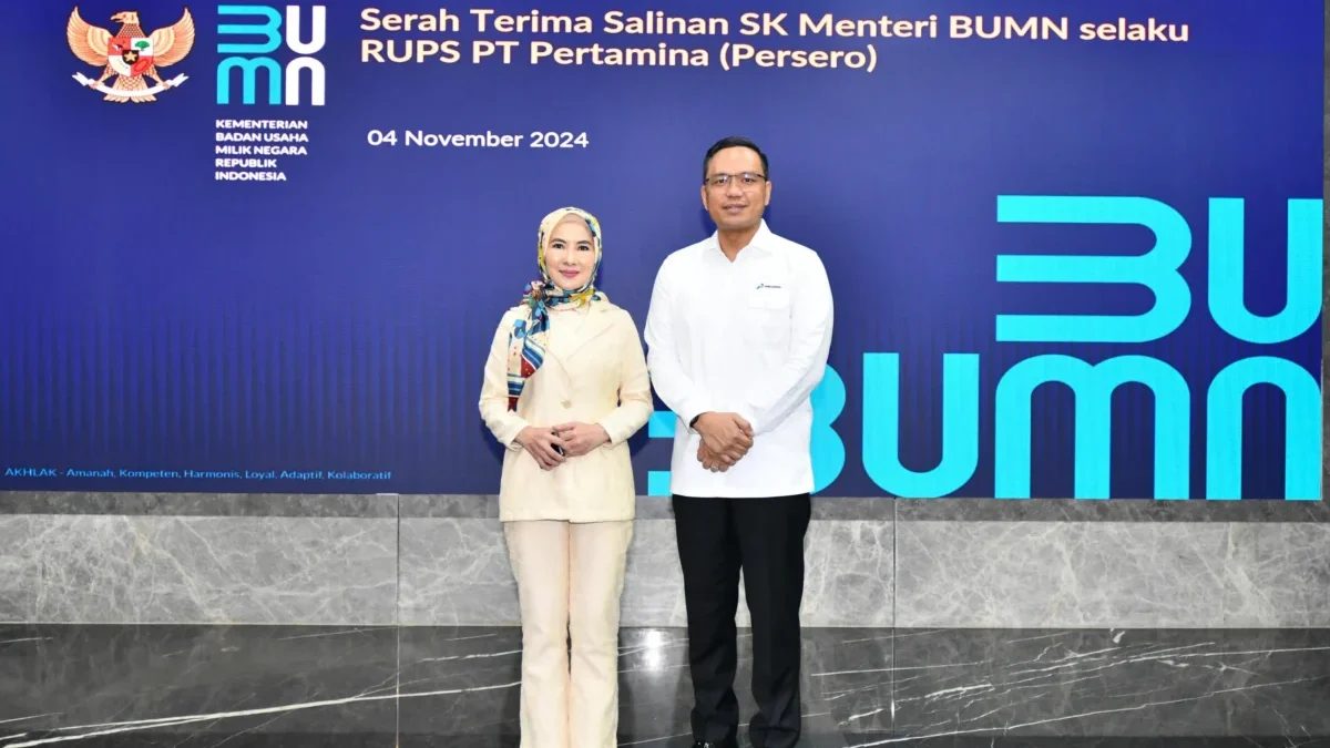 acara serah terima salinan SK Menteri BUMN dalam RUPS PT Pertamina