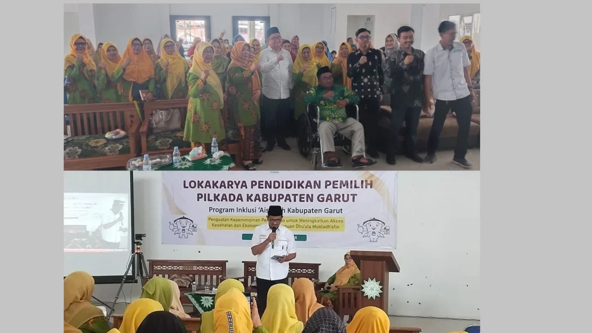 Helmi Budiman dan Abdus Syakur menjadi narasumber dalam acara lokakarya Pendidilan Pemilihan Pilkada Garut ya