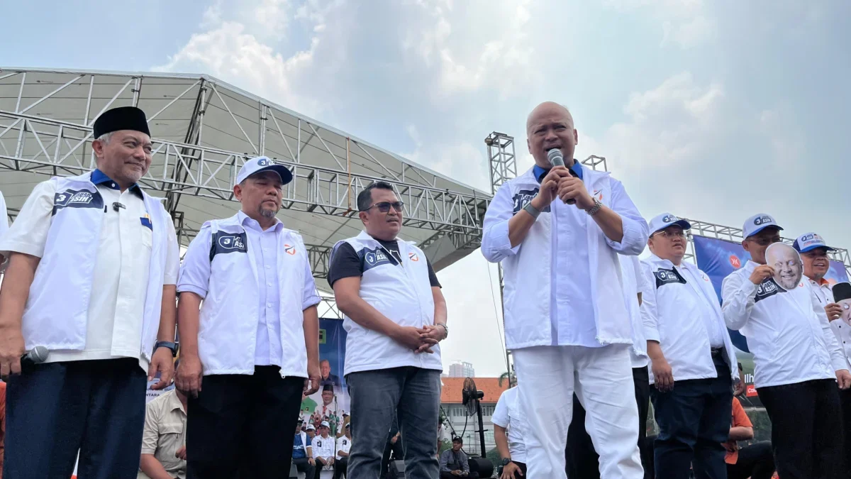 Ahmad Syaikhu-Ilham Habibie menggelar kampanye akbar di Lapangan Multiguna, Margahayu, Kota Bekasi pada Minggu