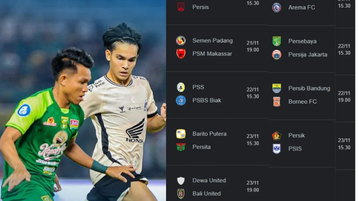 Jadwal Pertandingan Sepak Bola Pekan Ke-11 BRI Liga 1 2024/2025, Ingat Tanggalnya!