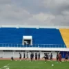 Skuad Persigar saat latihan jelang menghadapi Liga 4 Seri 1 Jawa Barat di Stadion Dalem Bintang, beberapa wakt