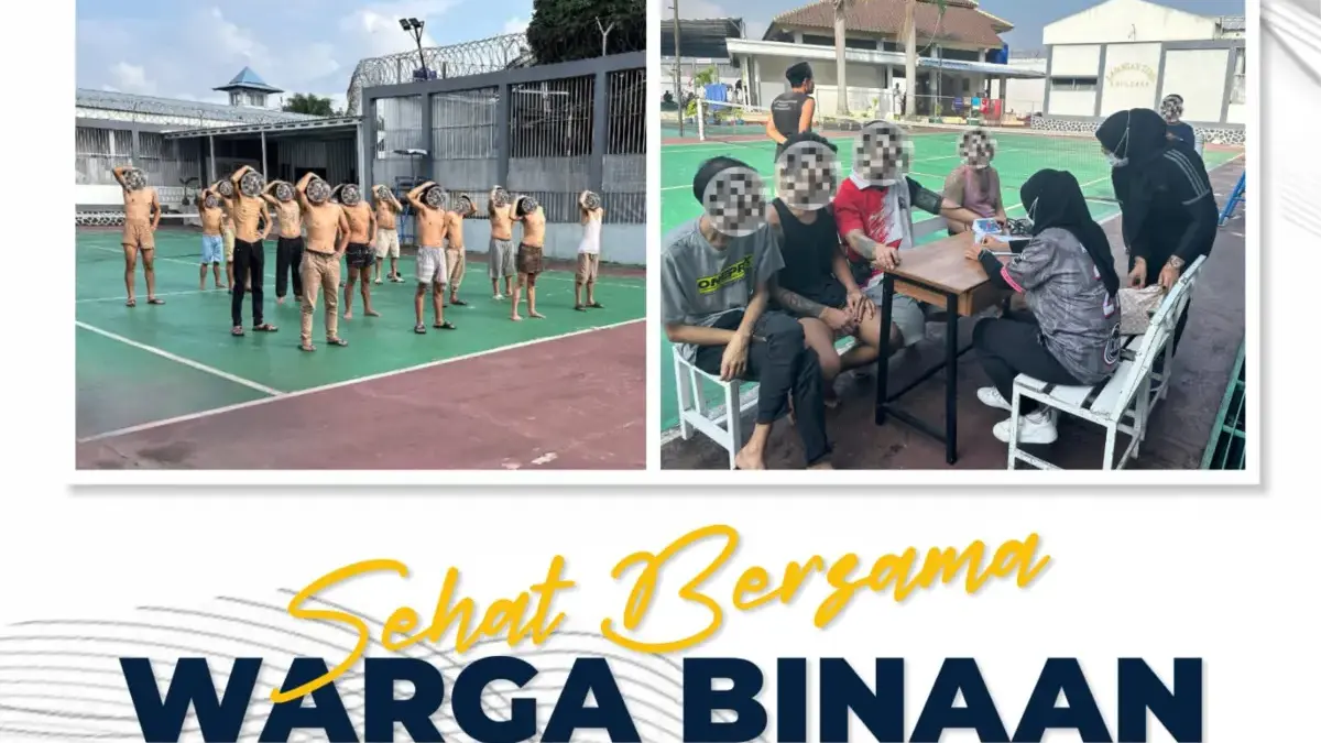 Lapas Garut mengadakan olahraga dan cek kesehatan