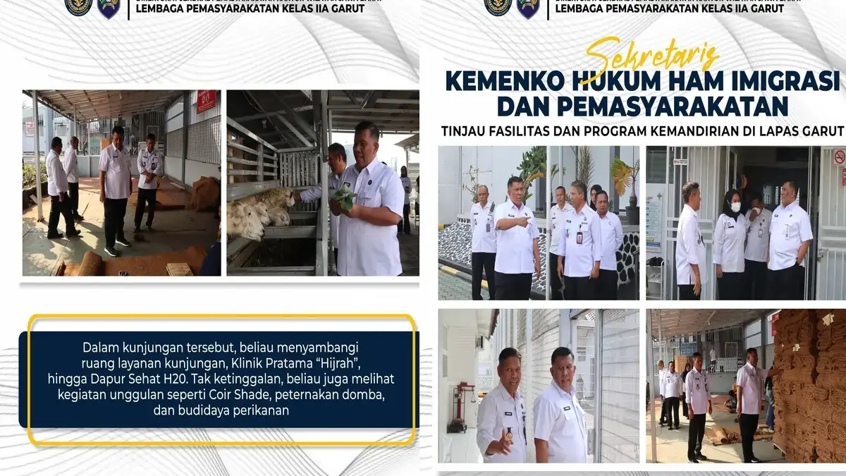 kunjungan kerja Sekretaris Kemenko Kumham Imipas ke Lapas Garut